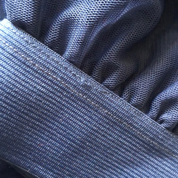 Torrid Double Layer Mesh Midi Navy Skirt - Picture 6 of 8